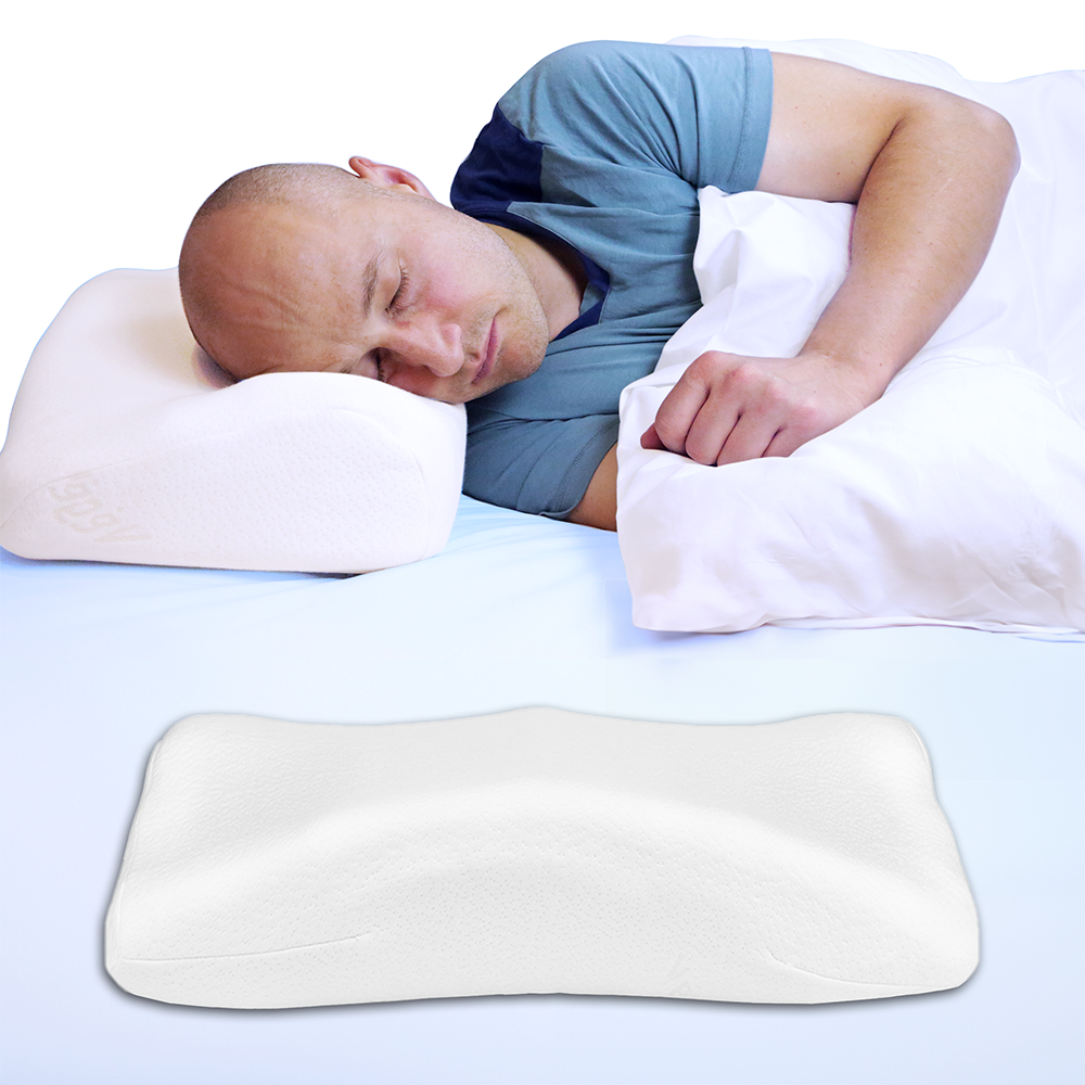 PosiForm High-End Anti-Schnarchkissen – Kopfkissen gegen Schnarchen, Kissen für Schnarchen, Schlafapnoe Kissen, Seitenschläferkissen