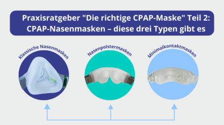Praxisratgeber “Die richtige CPAP-Maske” Teil 2: CPAP-Nasenmasken – diese drei Typen gibt es