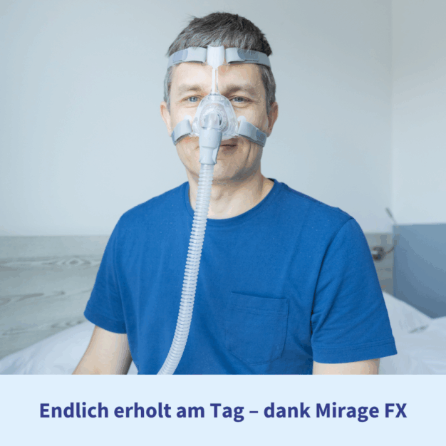 ResMed Mirage FX CPAP-Nasenmaske Frontalsicht