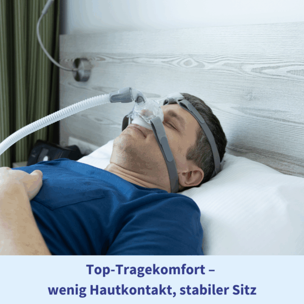 ResMed Mirage FX CPAP-Nasenmaske Kopfbaenderung Seitenansicht