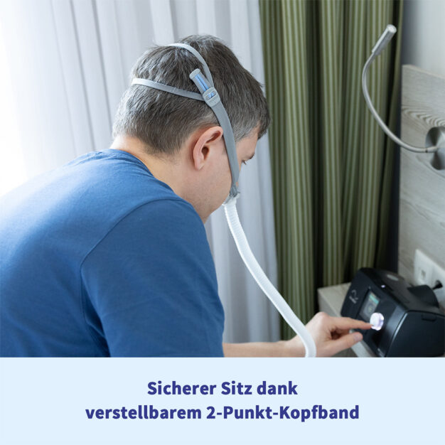 ResMed AirFit P10 CPAP-Nasenpolstermaske getragen 06