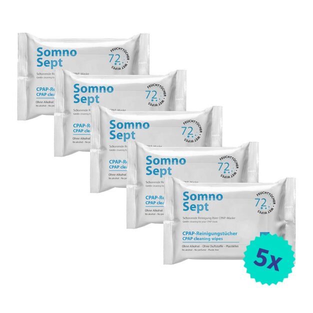 SomnoSept CPAP-Reinigungstuecher 5er Pack