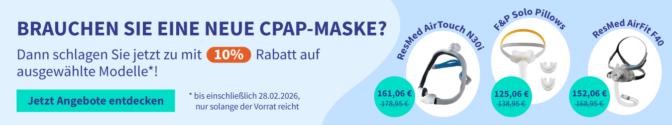 Rabatt auf ausgewählte Modelle CPAP-Maske 01