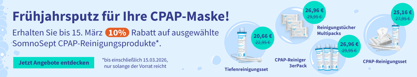 Rabatt auf ausgewählte SomnoSept CPAP-Reinigungsprodukte 01