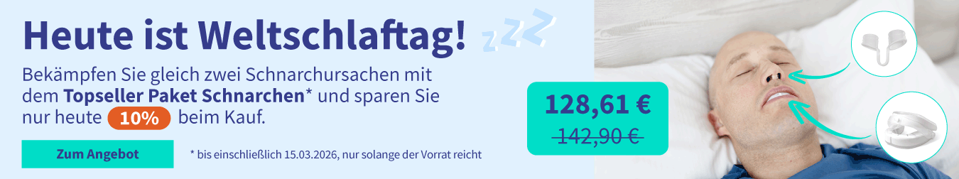 Rabatt auf dem Topseller Paket Schnarchen 01