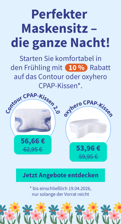 Rabatt auf das Contour oder oxyhero CPAP-Kissen 05
