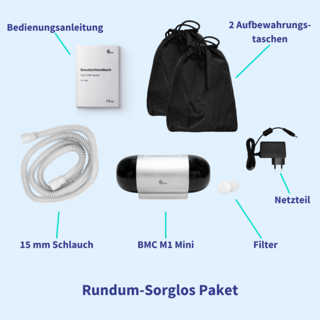BMC M1 Mini Auto-CPAP Gerät Lieferumfang