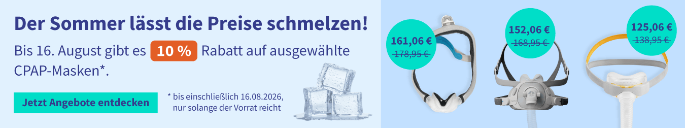 Rabatt auf ausgewählte CPAP-Masken 01